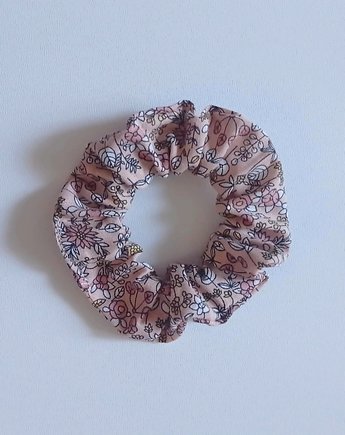 Gumka scrunchie frotka jesienne kwiatki, tacy duzi