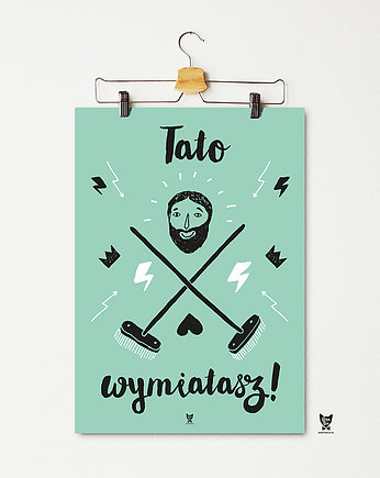 Plakat na Dzień Ojca A3, dla Taty, Ojczyma, Pan Lis