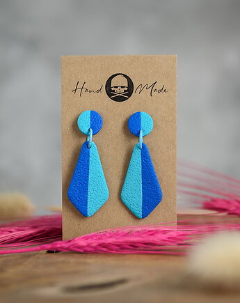 Kolczyki Zuza - niebiesko-błękitne, LaCzapaKabra.biju