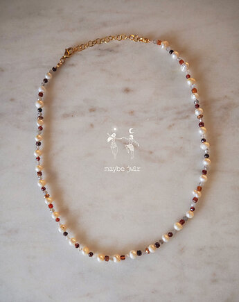 Choker z pereł i naturalnych kamieni, MAYBEJWLR