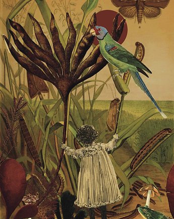 Alicja -  Kolaż - plakat - wydruk, Magda Rzeźniczak