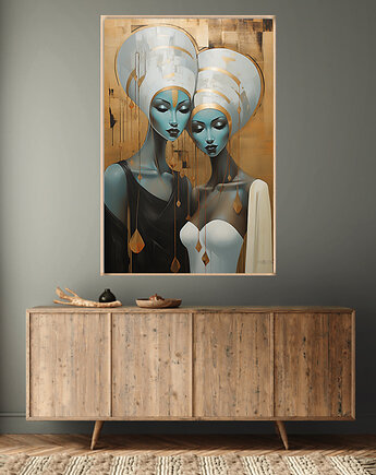 Oblicza Innych Wymiarów - Plakat - Druk - Abstrakcja, Surrealizm, Loft #16, Black Sapphire Art