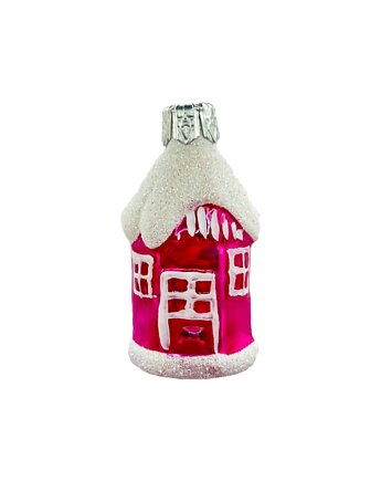 Bombka choinkowa: Domek PRL z lat '80: różowy, Syn Bombkarza