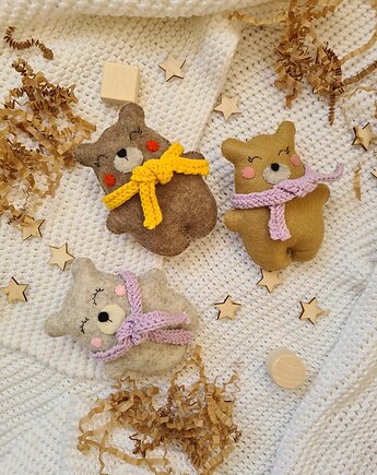 Personalizowane misie z inicjałami x4, Marmys Felt Studio