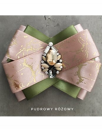 Pudrową Brosza z szampańskim kryształkiem New, Pudrowy Różowy