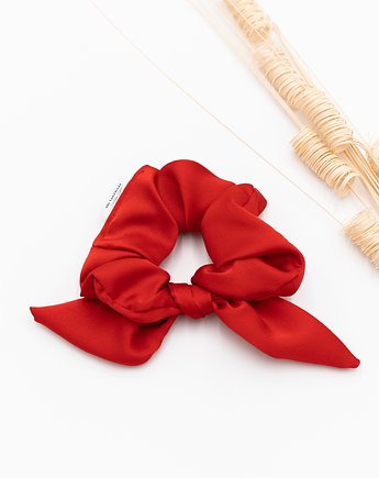 Scrunchie/frotka Satyna czerwona, wu handmade