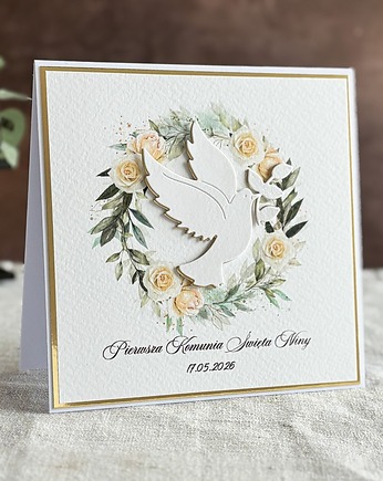 Kartka na komunię z ozdobną kopertą, 19, Anna Art and Crafts