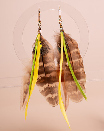 Kolczyki pióra naturalne, Andorii by Baco