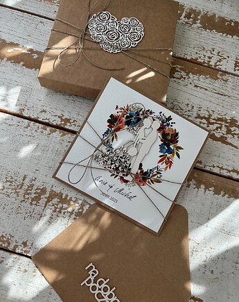 Personalizowany prezent na ślub - wyjątkowa kartka ślubna, sorte