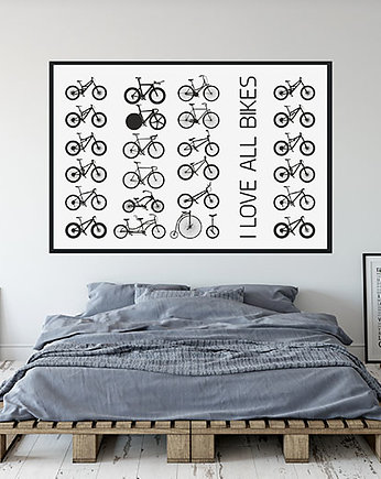 Plakat z rowerem. I love all bikes, studioixi