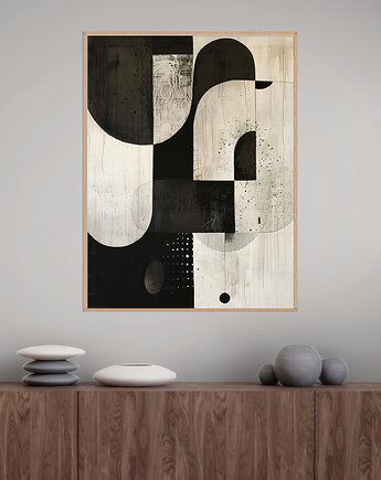 Geometria natury - Plakat, druk - Minimalizm, Boho, Loft #42, Black Sapphire Art