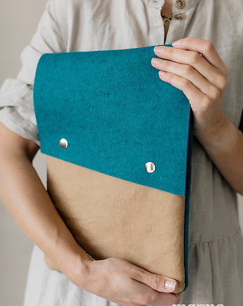 Marmollada - etui filcowe MACBOOK air 13,3-13,6" turkus + B, marmollada