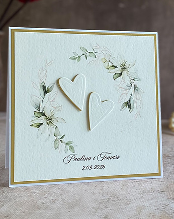 Kartka ślubna w ozdobnej kopercie, W 65b, Anna Art and Crafts