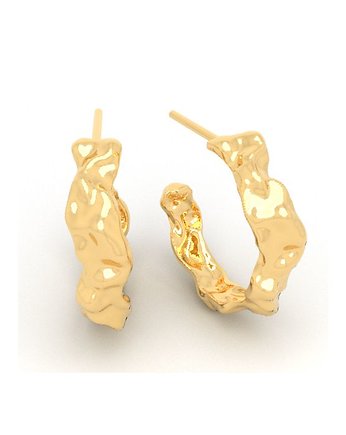 Kolczyki GNIECIONE KOŁA-srebro, złoto, różowe złoto, ISSI Jewelry