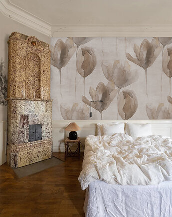 Tapeta - Brown flowers, Dekoracje PATKA Patrycja Kita