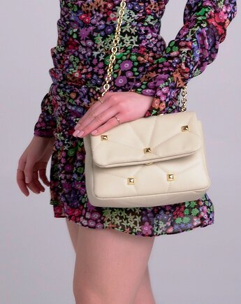 Torebka Skórzana Pikowana z Ćwiekami (6721), BOSCCOLO