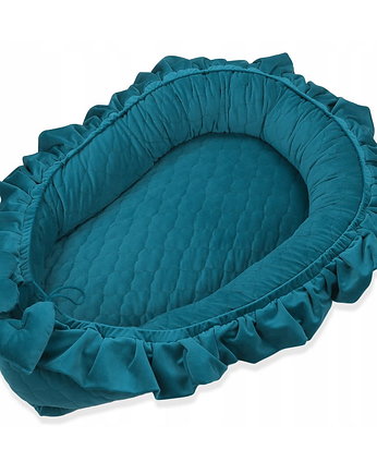 Kokon Niemowlęcy z falbanką Velvet - Oceanic, Baby Love Decor
