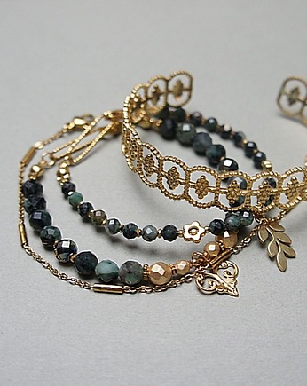 Zestaw bransoletek Szmaragdy vol. 3 - Szlachetna kolekcja, KiKa pracownia