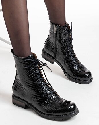 Botki skórzane wysokie  z suwakiem (7196), BOSCCOLO