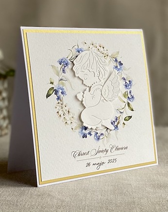 Kartka na chrzest w ozdobnej kopercie, c 48b, Anna Art and Crafts