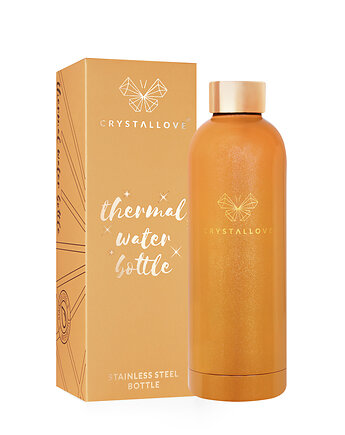 CRYSTALLOVE Butelka termiczna na wodę peach fuzz 500ml - limited edition, CRYSTALLOVE