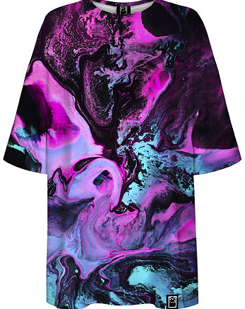 DR.CROW T-shirt Damski Oversize Neon Marble, DrCrow