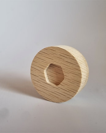 Drewniane gałki do mebli, z litego drewna, dąb, śrubki wzór 7, Drewniane dodatki