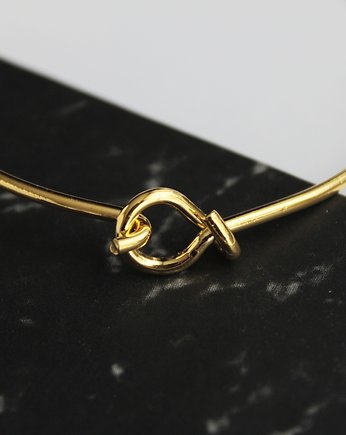 Loop Bangle Bracelet in Gold, Le Boho Bleu