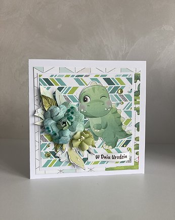 Kartka dla chłopca na urodziny, papierowa kraina