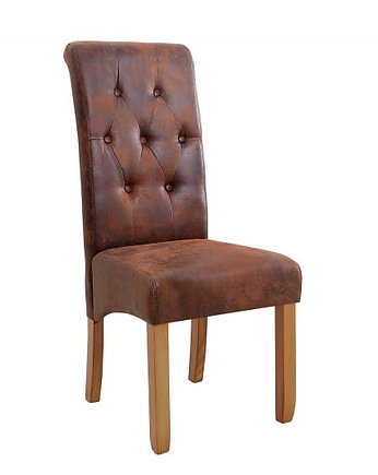 Krzesło Valentino brąz mikrofibra 110cm, Home Design