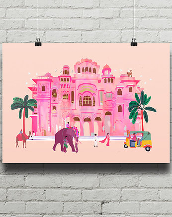 Indie Jaipur - plakat fine art giclee, minimalmill