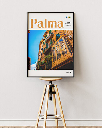 Minimalistyczny plakat Palma Hiszpania, DAPIDOKA