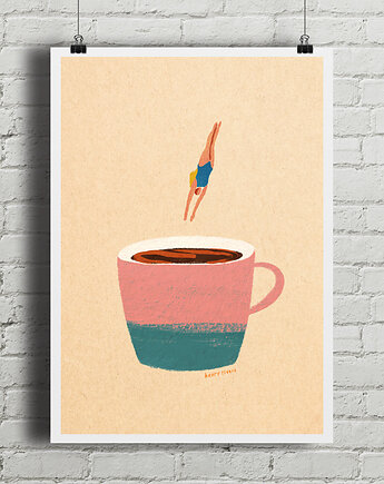 Poranna kawa - plakat fine art, minimalmill