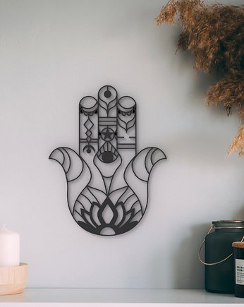 Hamsa- boho dłoń- bio dekoracja na ścianę, Printerior