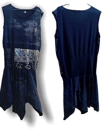 Sukienka  oversize  ręcznie drukowana, ODIO TEES