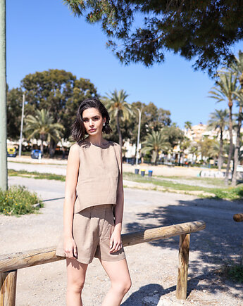 Top lniany Pure mocha, Lucky HandMade