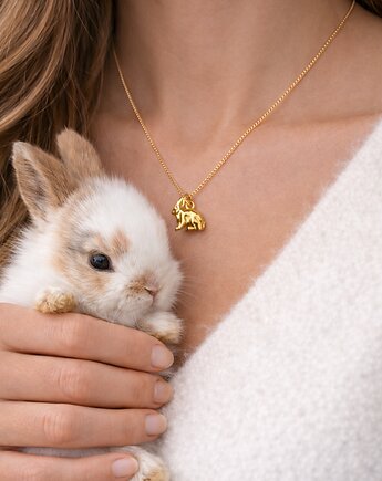 KRÓLICZEK - naszyjnik srebro, złoto, różowe złoto, ISSI Jewelry