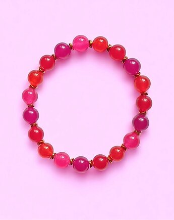 SUMMER ENERGY : bransoletka na gumce : jadeit IV, kaktusia