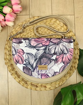 Beżowa torebka z wymienną klapką w magnolie Erin, OKAZJE - Prezent na Wieczór panieński