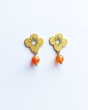 Kolekcja 70's vibe - Anemone orange - Kolczyki- Sztyfty, BOSKE