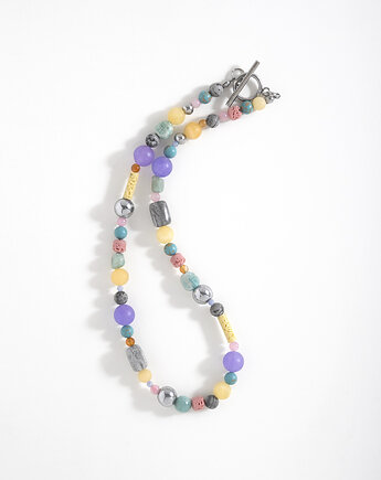 Kolorowy naszyjnik z kamieni naturalnych, ech studio