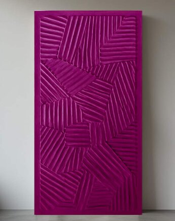 Reliefy ścienne na płótnie 80x160m kolor biskupi do wnętrza ral-4006, art and texture