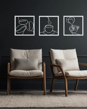 Metalowe obrazy Kawa (Zestaw), Vavum Furniture