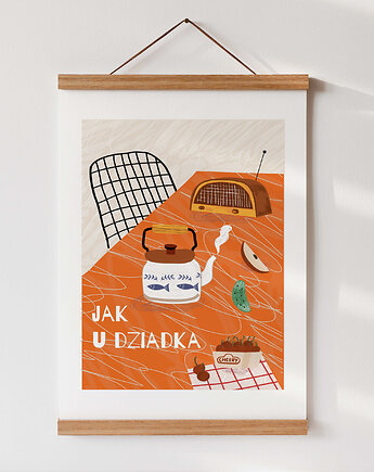 Plakat A4 dla Dziadka - Domowy stoł, jak u Dziadka, Cardie
