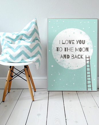 I love you to the moon and back / różne formaty, PAKOWANIE PREZENTÓW - Papier do pakowani