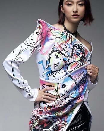 Sukienka z grafiką, Joanna Moskal