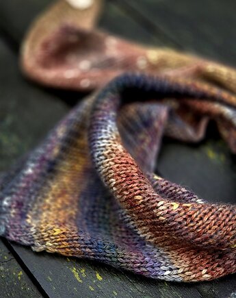 Nakrapiana miodem  / asymetryczna chustka, agat handmade