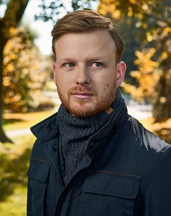 Męski komin zimowy brodrene k1 granatowa mulina, OSOBY - Prezent dla kolegi