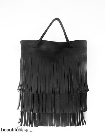 Hobo z frędzlami black+dots, beautifulthings