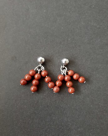 Kolczyki FANABERIA TRIO jaspis czerwony, modesign